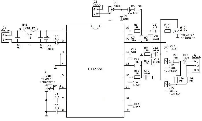 Ревербератор на микросхеме схема "Little Angel" Super Simple PT2399 Mini Chorus Audio amplifier, Diy guitar amp