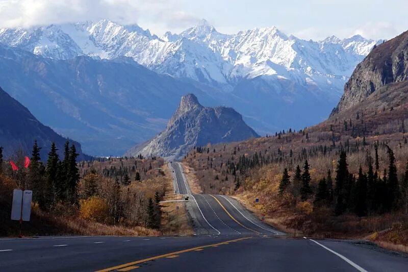 Аляска Хайвей. Шоссе Канада-Аляска. Автомагистраль Аляска. Аляска Анкоридж природа.