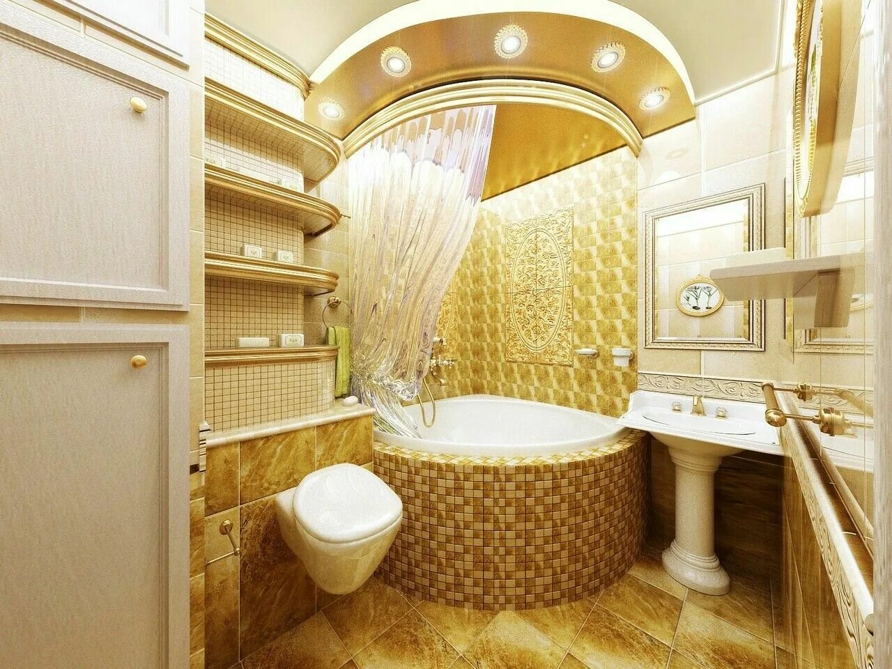 Ванная комната. Красивая ванная. Интерьер санузла. Дизайн ванной комнаты. Ванные комнаты магазин москва