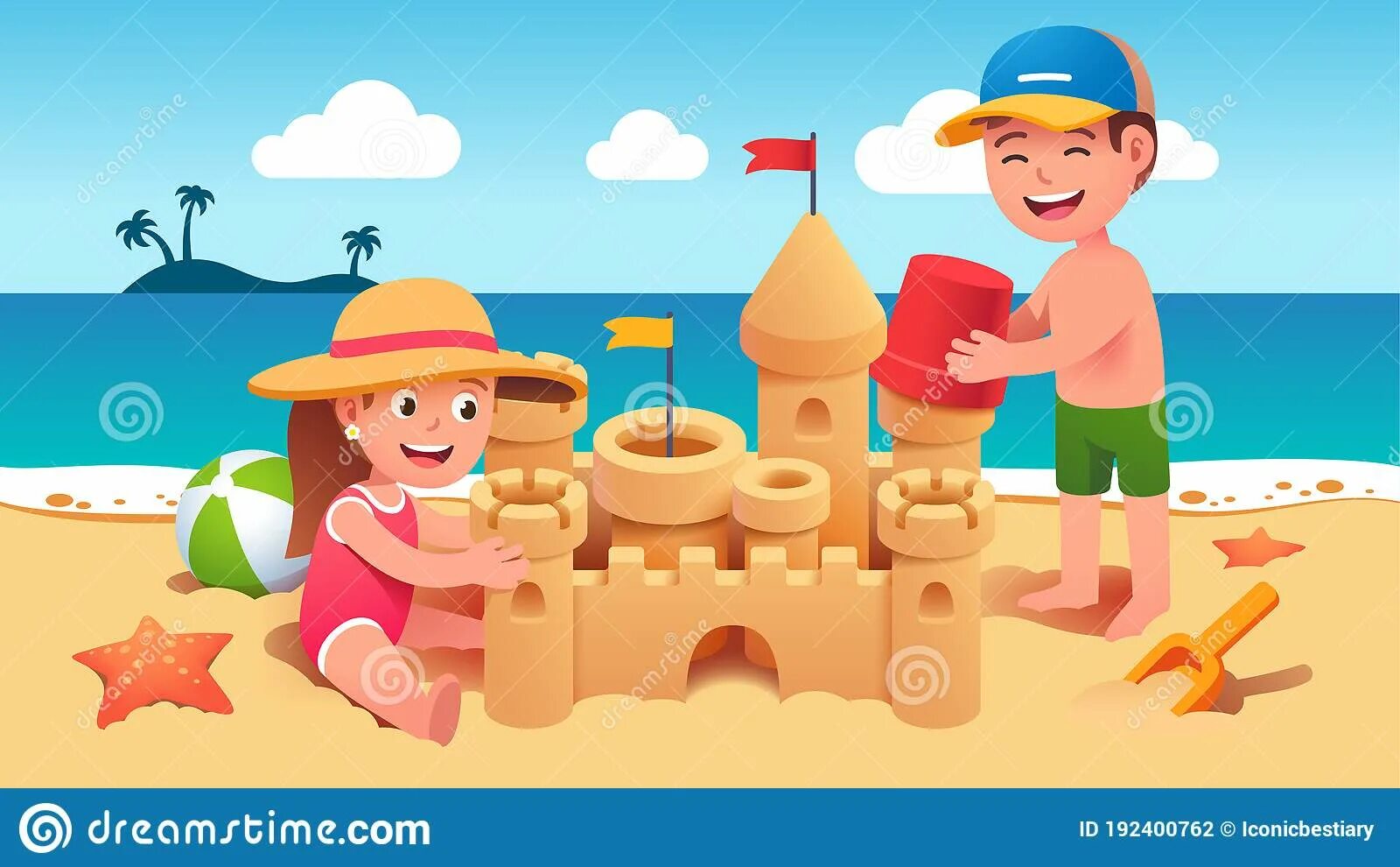 Дети строят песчаный замок. Замок из песка. Sandcastle для детей. Дети строят песочный замок. Drive a car make a sandcastle