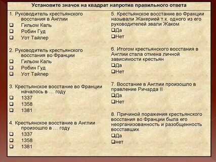 Тест по истории усиление королевской власти