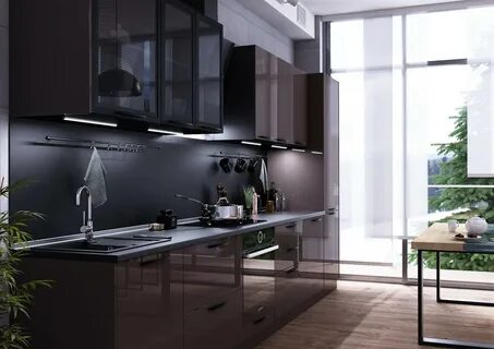 Стеклянная кухонный гарнитур