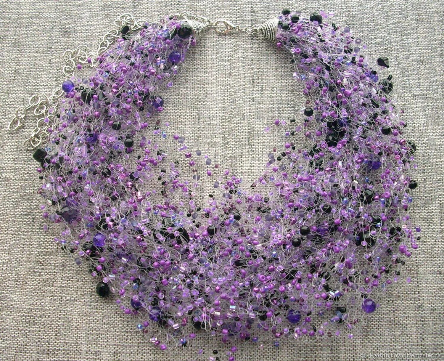 Воздушный бисер. Воздушное белое ожерелье из бисера. Воздушный бисер. Воздушный бисер. Воздушное колье из бусин.