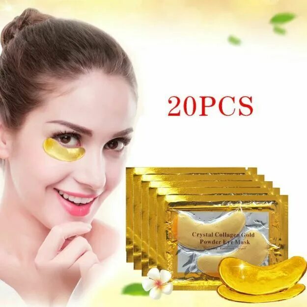 Патчи collagen eye mask. 24k gold collagen eye mask. taj 24k gold collagen eye mask. crystal collagen gold патчи. патчи для глаз collagen crystal (золотые).