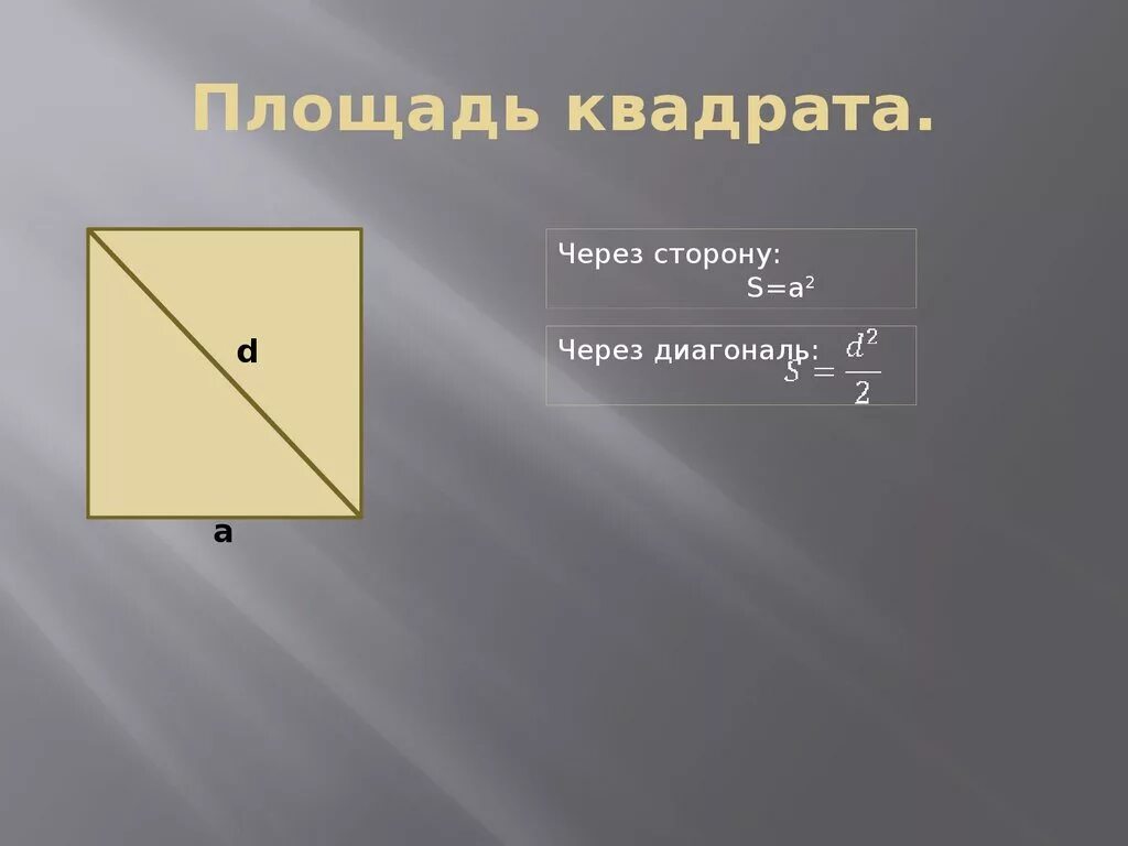 Как найти площадь если известна диагональ квадрата. Площадь квадрата через диагональ. Площадь квадрат через диогональ. Площадь квадрата через диог. Площадьквадрата чиещ диагонали.