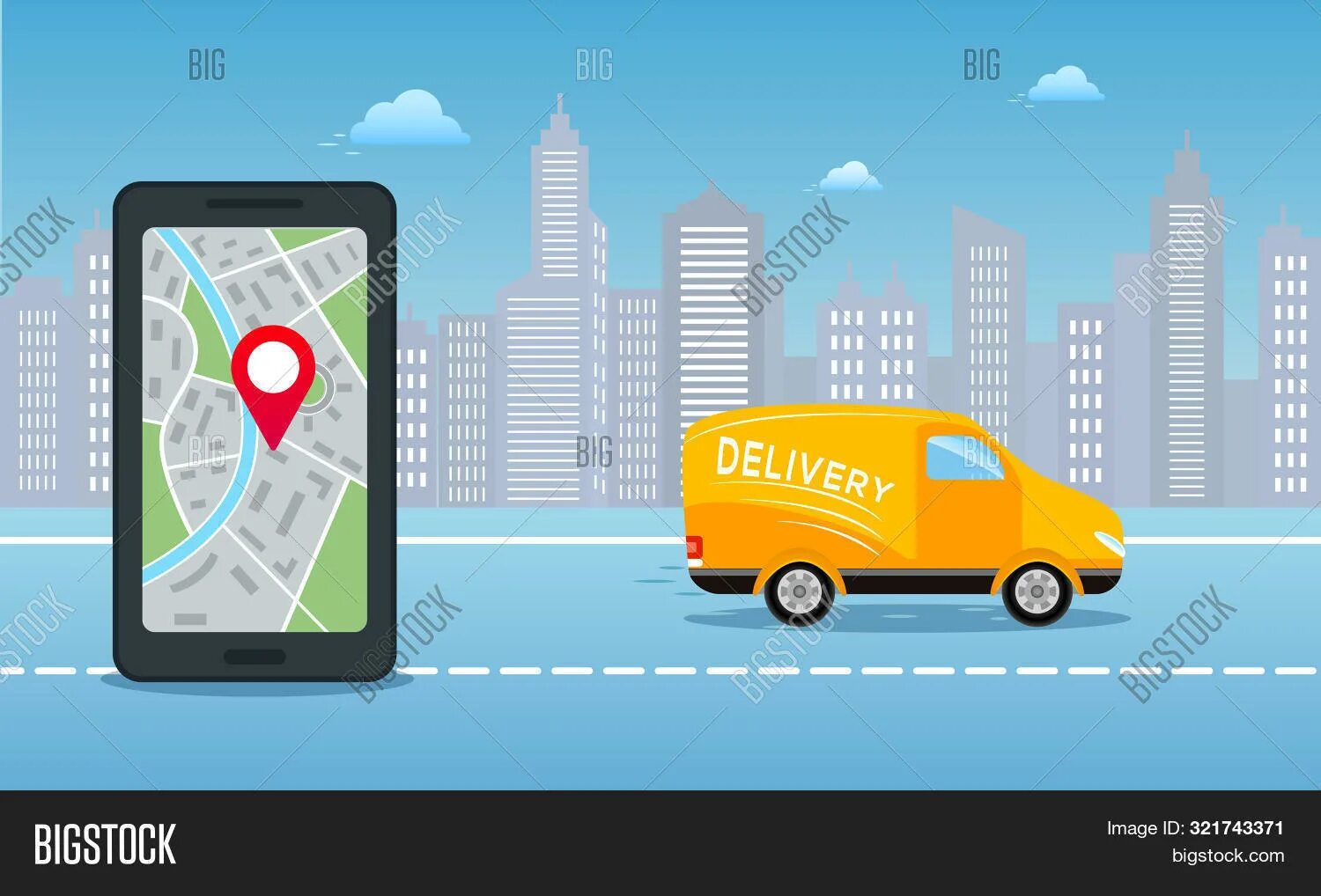 Via deliver. Delivery track. курьер на smart delivery. mobile delivery vector. картинка оформить доставка желтый.