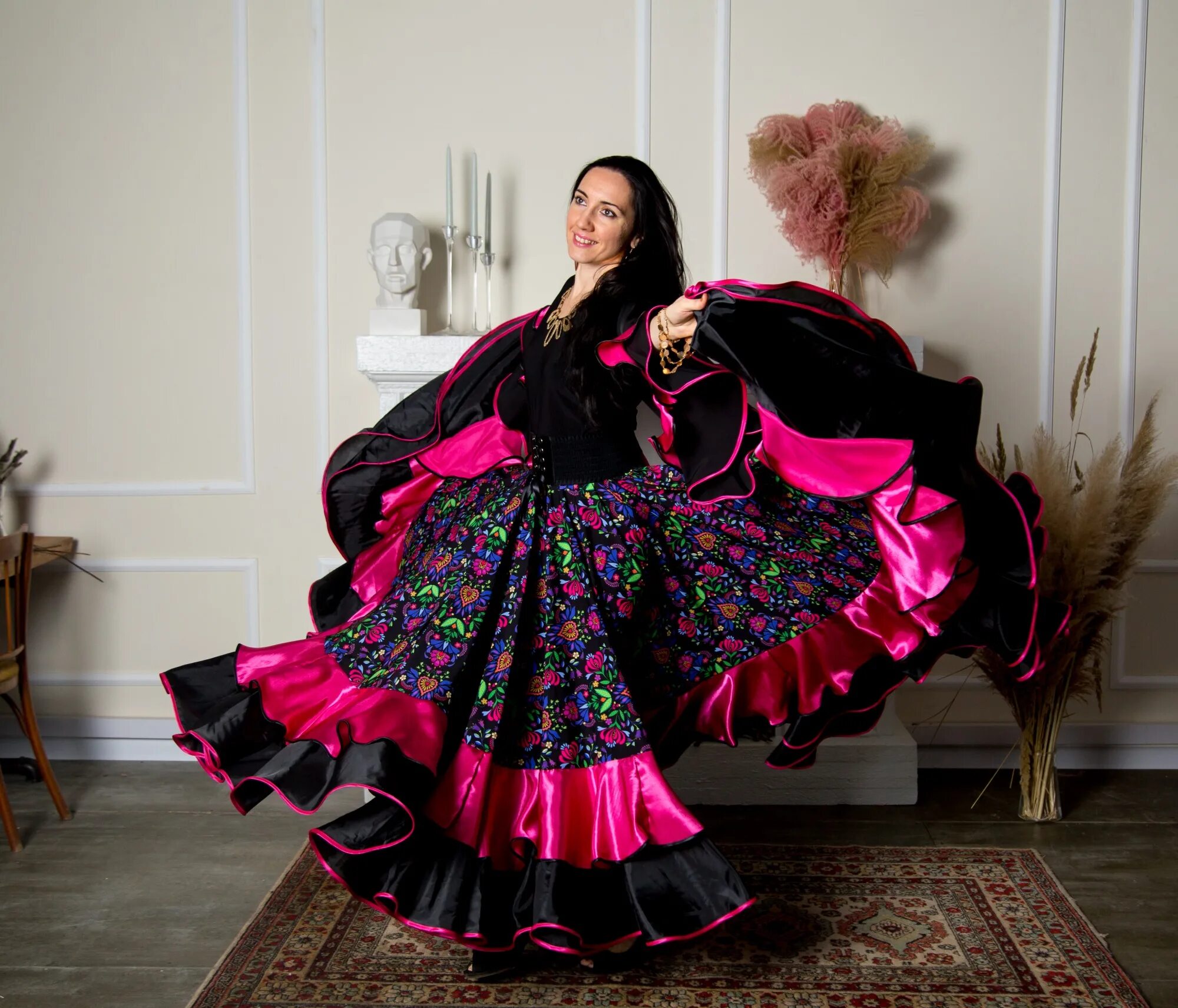 Валберис юбка для фламенко. Цыганский костюм. Цыганская юбка.