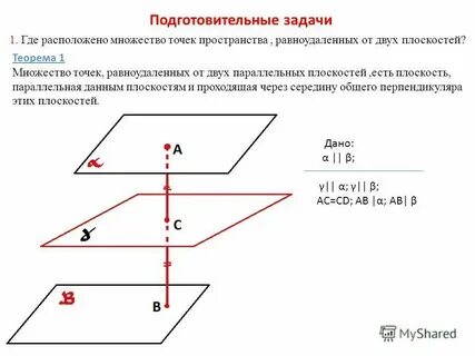 Найти точку равноудаленную от прямой