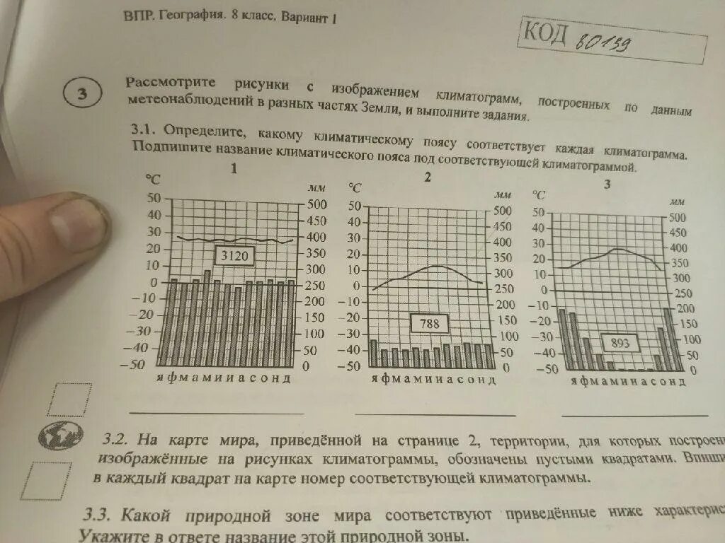 Рассмотрите рисунки с изображением климатограмм построенных