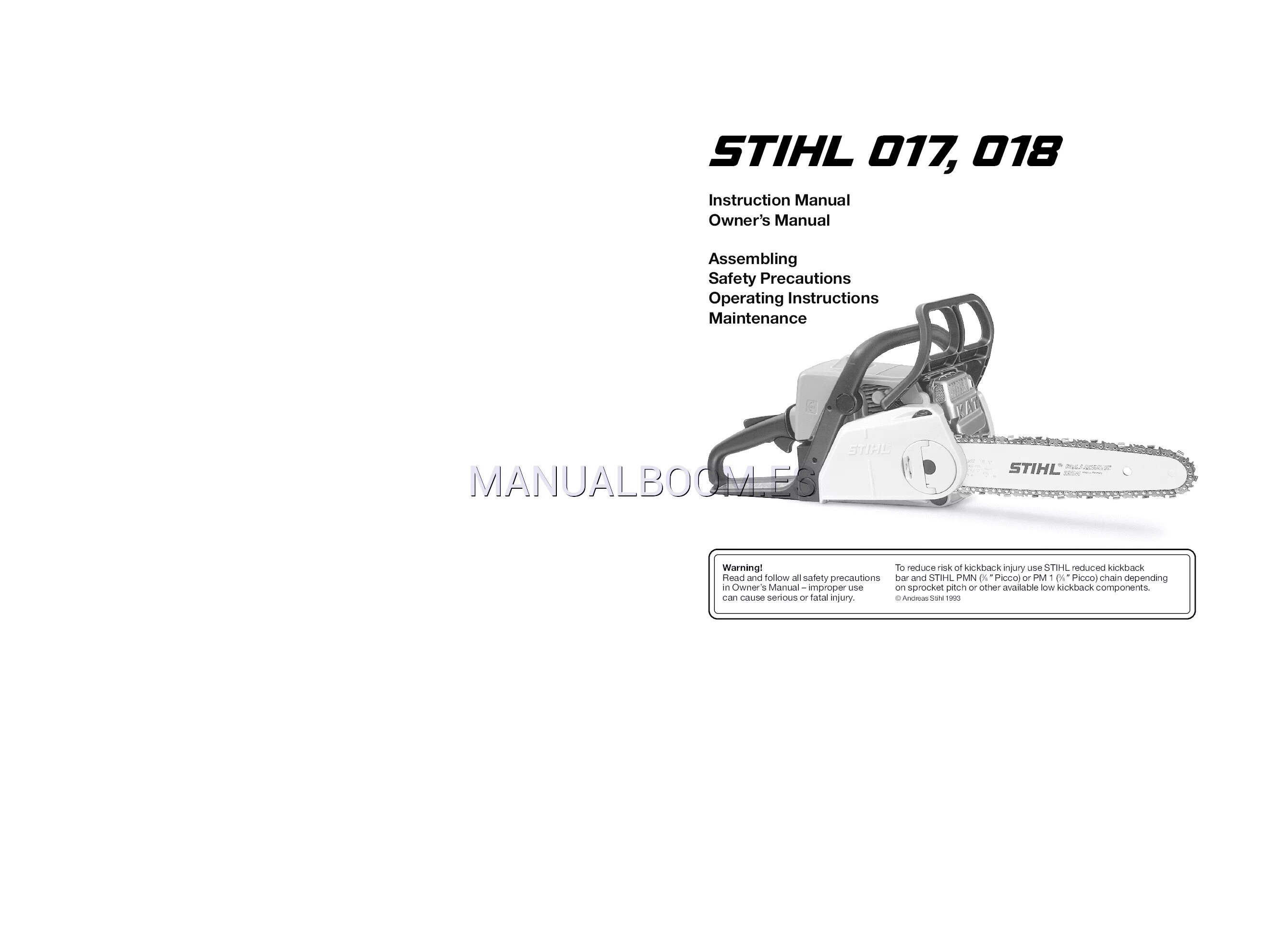 Stihl 041 av manuals характеристики. Расход пилы штиль 180. Штиль 180 pdf.