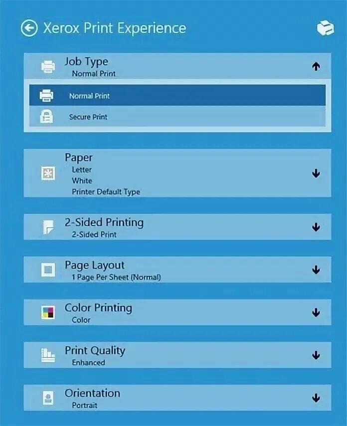 Xerox print experience. Xerox desktop print experience. samsung printer experience.