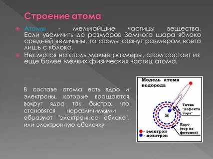 Каков примерный размер атома