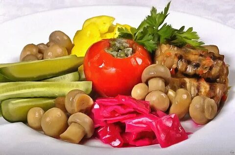 Маринованные свежие овощи