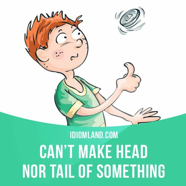 Make something. Make head or tail. head or tail идиома. can&#039;t make head or tail of it. can&#039;t make head nor tail of it.