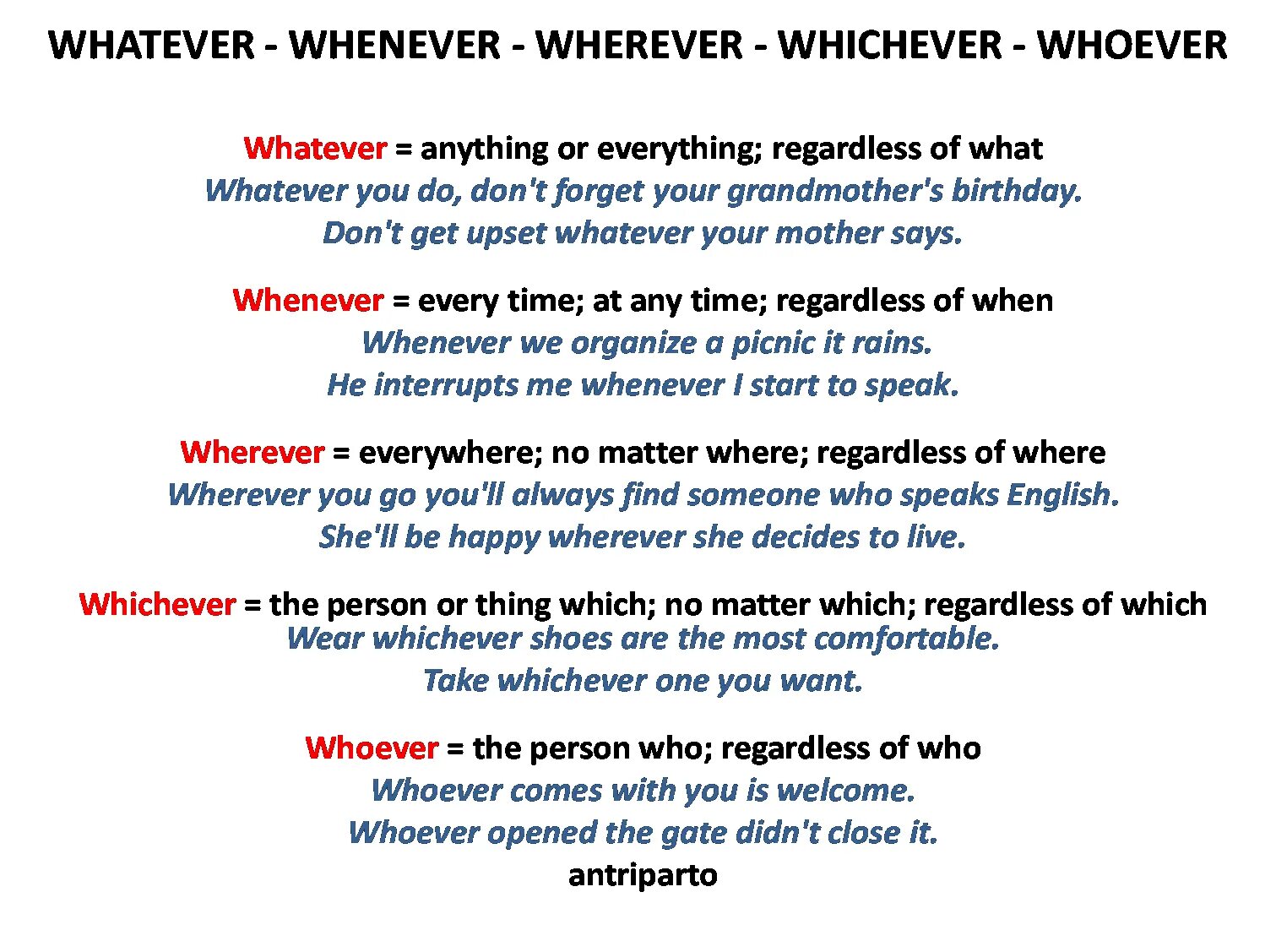 Fill in whichever. Предложения с whatever. Предложения с whenever. Whenever wherever whichever whatever. Слова whenever wherever whatever.