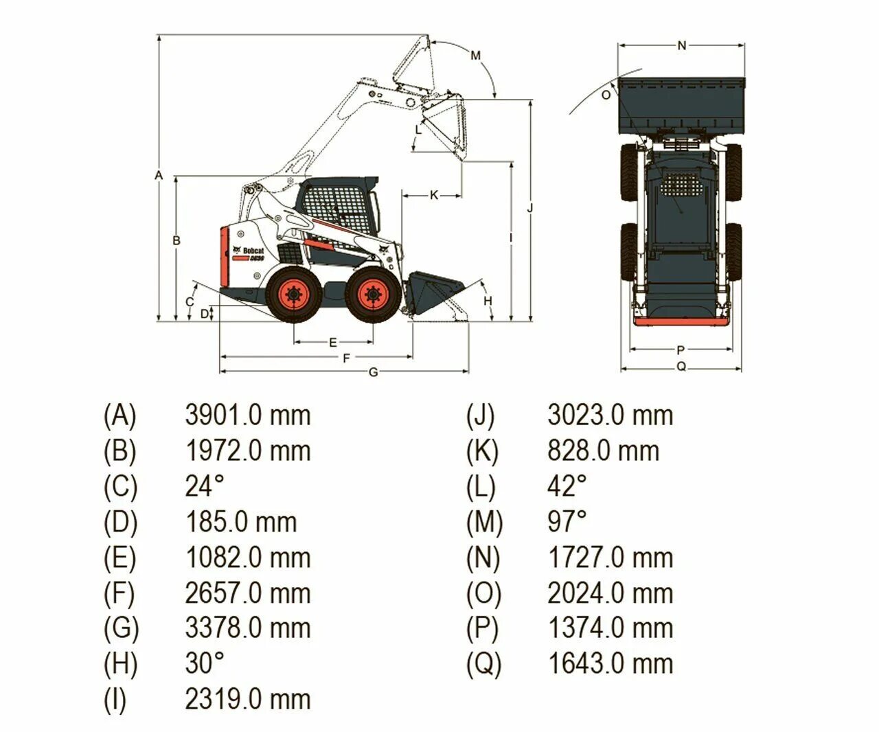 Bobcat размеры. Мини-погрузчик Bobcat s570 чертёж. Bobcat s 630 габариты. Высота Бобкэт габариты. Bobcat погрузчик габариты.