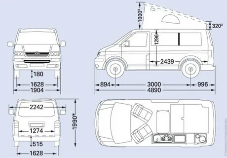 Фольксваген т 5 размеры