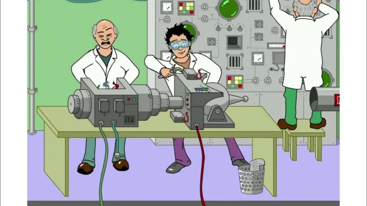 Лабораторная по ядерной физике. Ученый инженер. Мультяшные ученые. Лаборатория анимация. Лаборатория нарисованная.