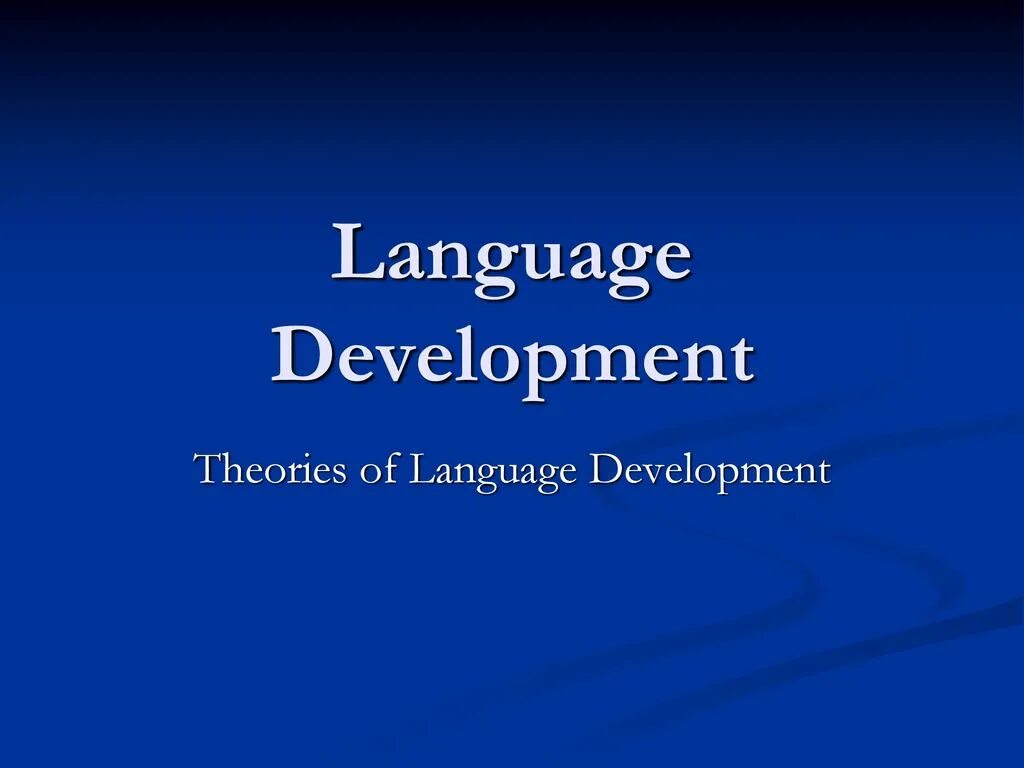 Theory of languages