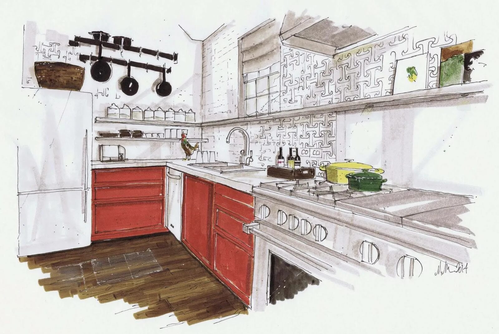 Эскиз кухни. Эскиз интерьера кухни. Кухня рисунок. Интерьер кухни рисунок.