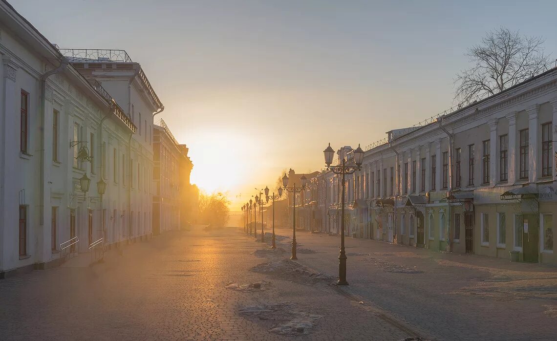 Улица раннее утро. Рассвет Тула. Утренняя улица. Утро в городе.