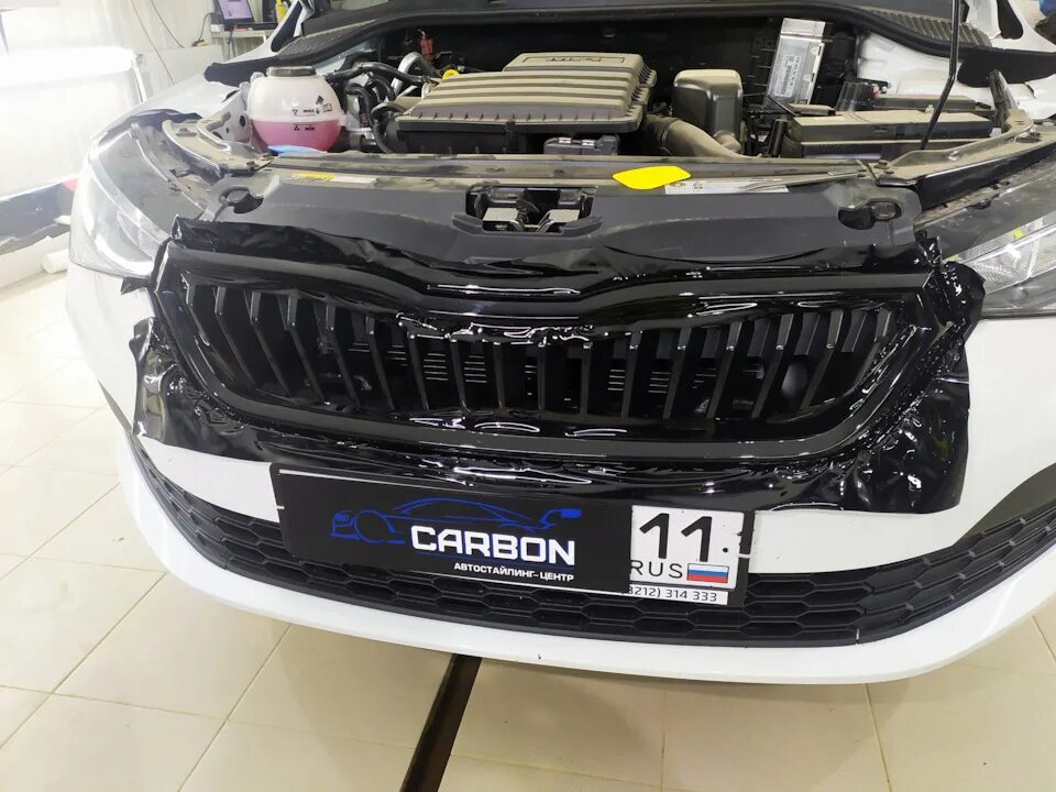 Установка сетки в бампер - Skoda Rapid (2G), 1,6 л, 2020 года стайлинг DRIVE2