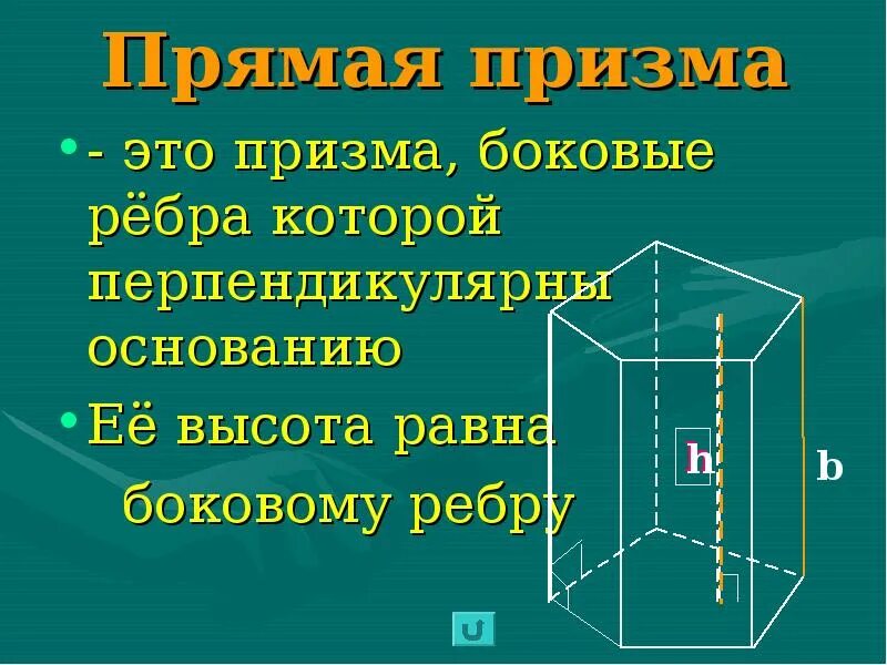 Понятие Призмы (прямая Призма, правильная Призма).. 10 Класс.Призма, правильная Призма. Боковое ребро прямой Призмы. Презентация по теме Призма.