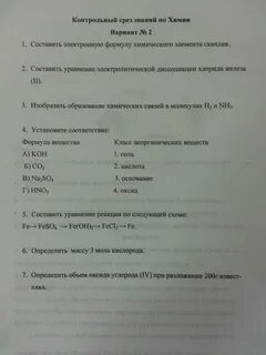 Срез по английскому языку