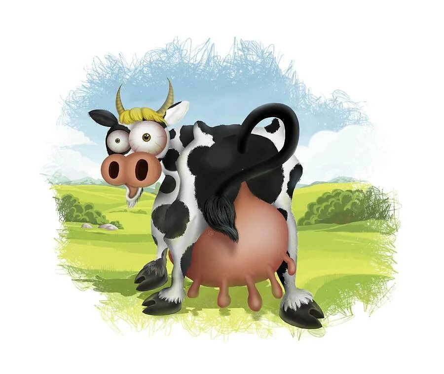 Коровка сказка. Веселая корова.. Корова из мультика. Смешные коровы. Корова мультяшная.