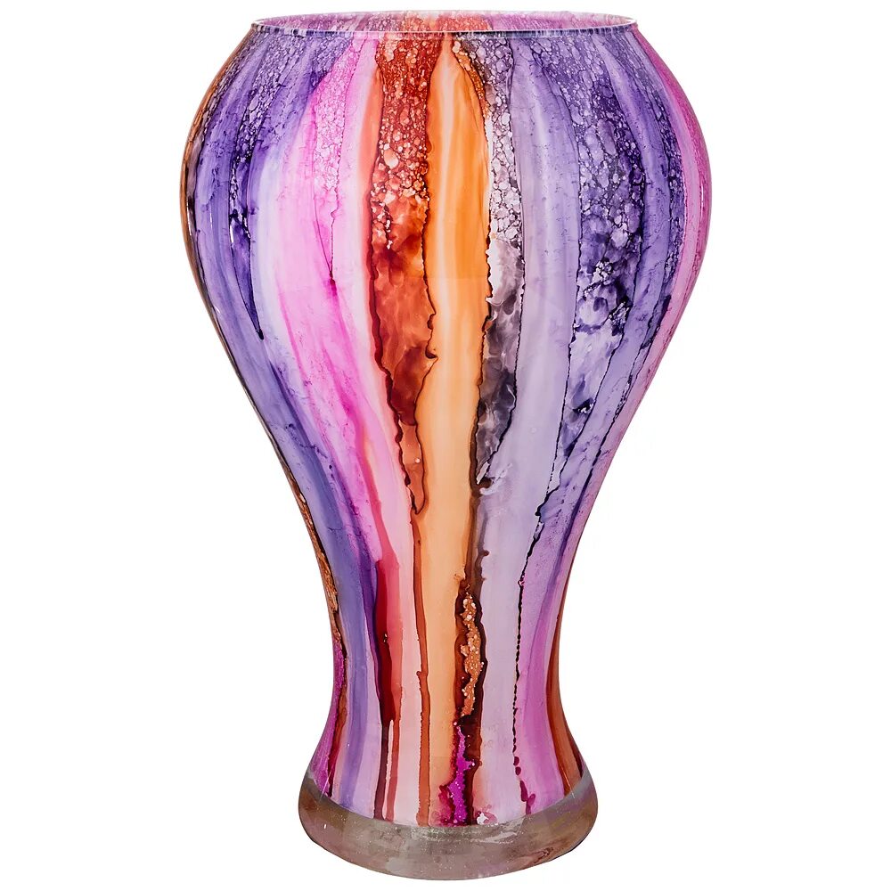 Цветной ваза. Ваза 30 см (арт.887-238). Franco Aurora ваза. Ваза Aurora 316-. Красивые вазы для цветов.