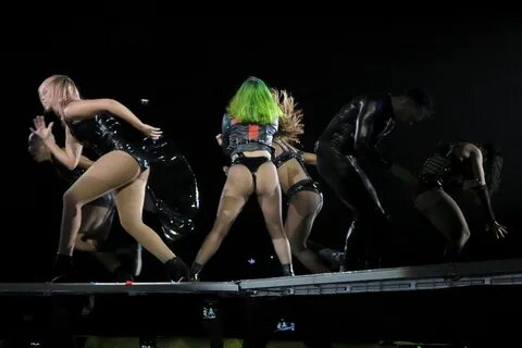 Lady gaga naked on stage.