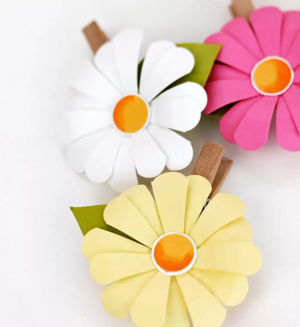 Easy like. Handmade Flowers from paper and Fabric. Easy paper Daisies made of paper with your own hands.