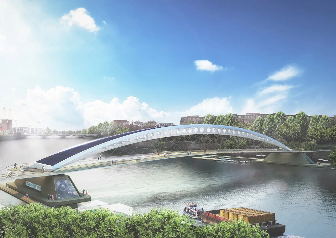 Bridge from the future. Garden bridge (лондон, великобритания). пешеходный мост в лиме ooiio architects. мост будущего. футуристический мост.