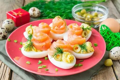 Холодные закуски из овощей и яиц