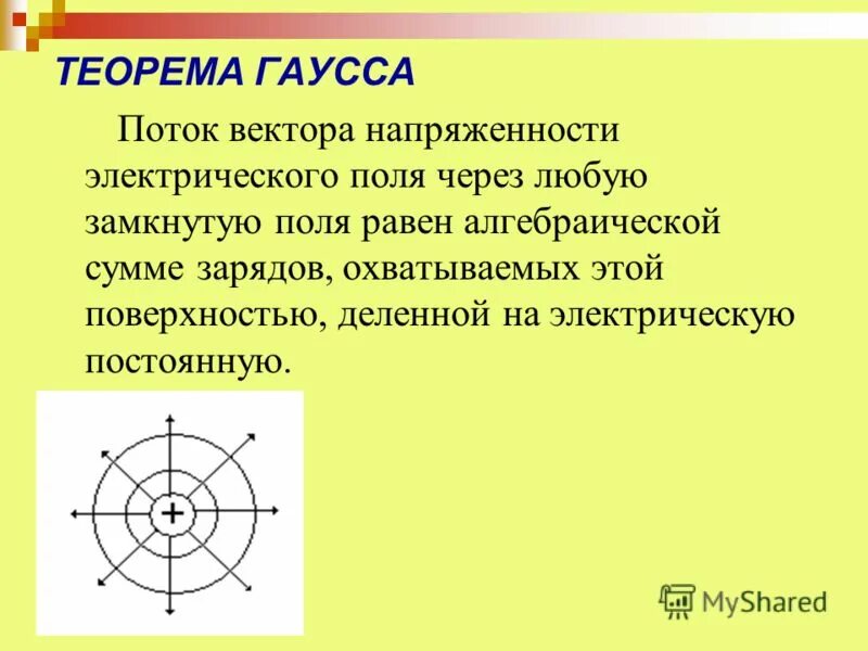 Произвольная замкнутая поверхность. Теорема Гаусса напряженность поля. Теорема Гаусса для электрического поля. Поток вектора напряженности теорема Гаусса. Напряженность через теорему Гаусса.