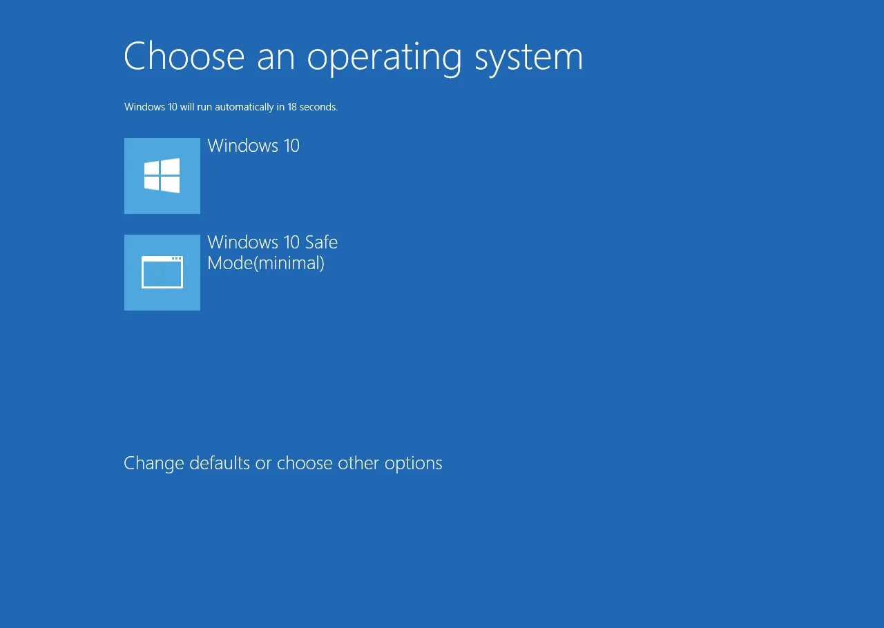 Operating system boot mode change