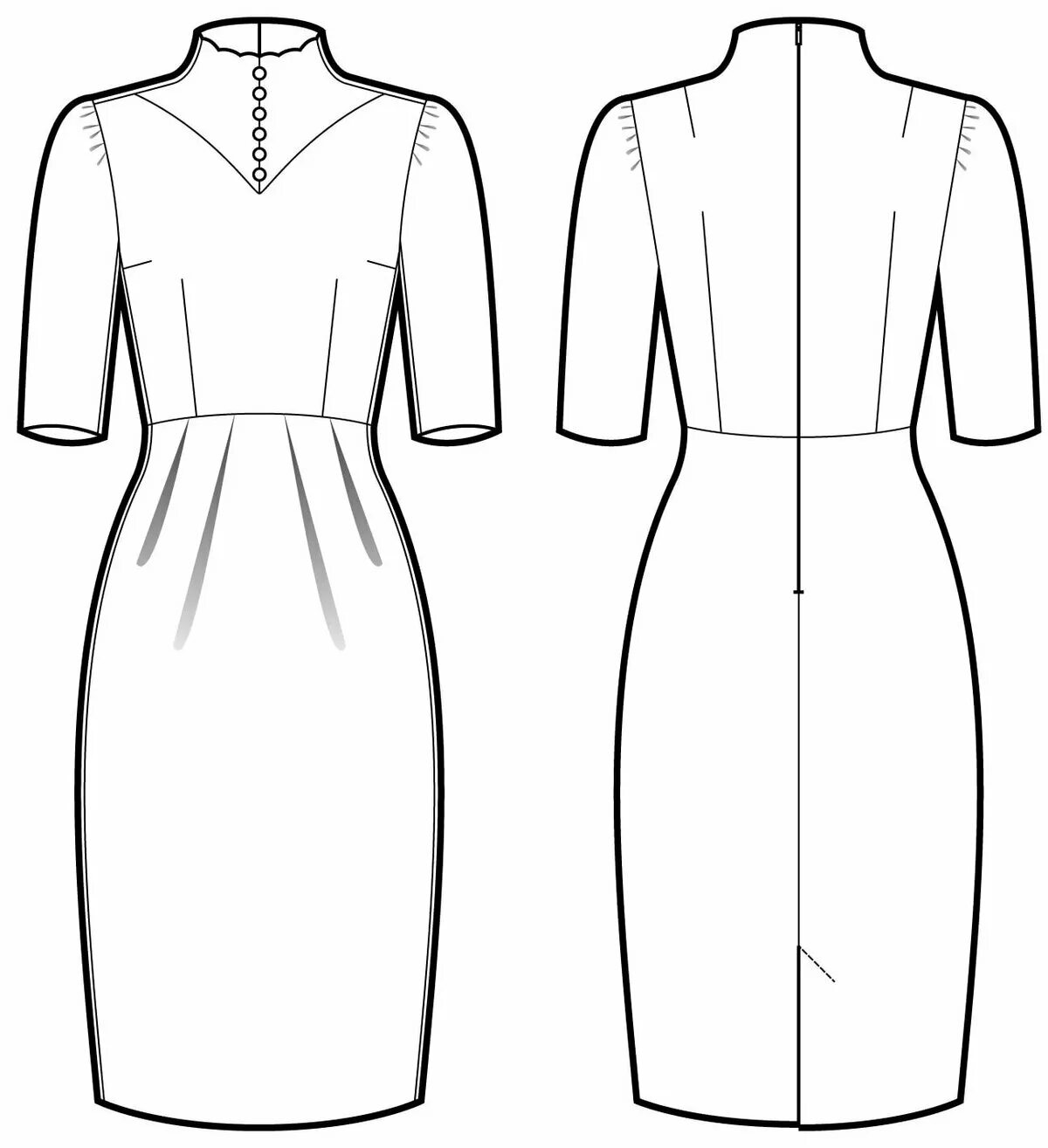 моделирование платья. модель изделия одежды. смоделировать модель платья. моделирование блузки с запахом. технический эскиз платья.