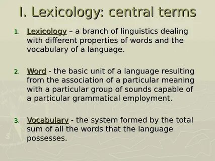 Terms for as