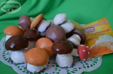 Грибочки из зефира