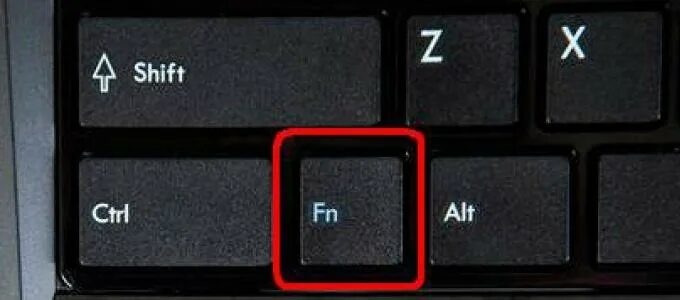 Нажмите fn
