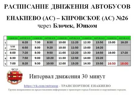 Маршрут номер 25 расписание