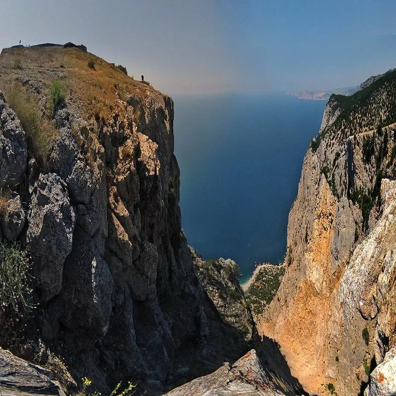 Высота скал в крыму. Мыс Айя Балаклава. Балаклава отвесная скала. Скалы Айя. Скала нос Крым.