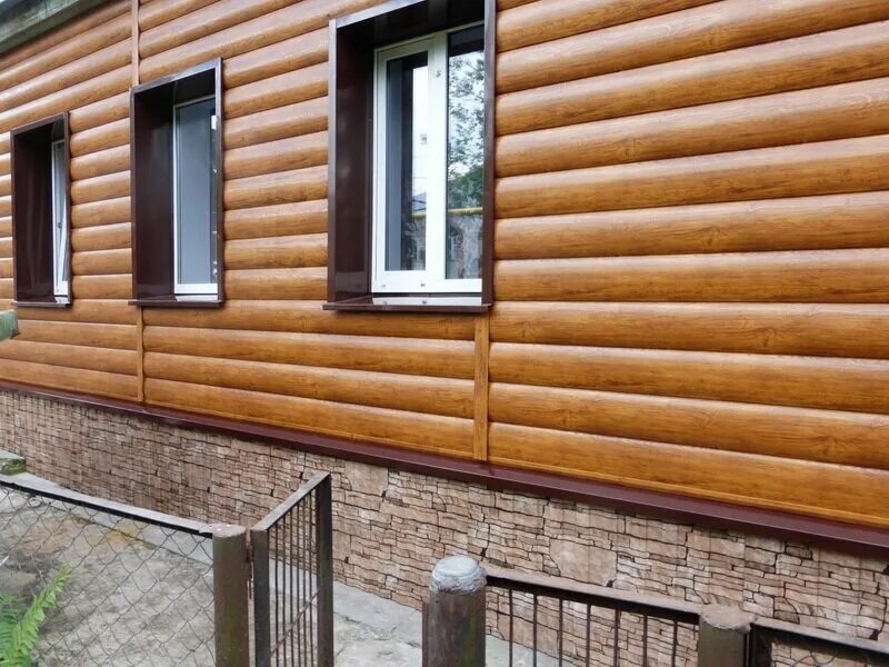 Дома под блок хаус фото Виниловый сайдинг Docke LUX Блок Хаус D4.7T Кедр купить в Петербурге. Сайдинг