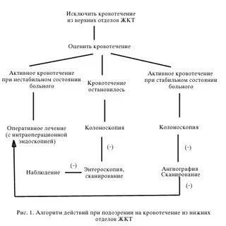 План обследования больного с внутрибрюшным кровотечением
