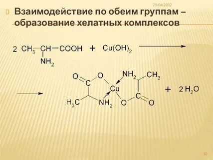 Образование комплексов