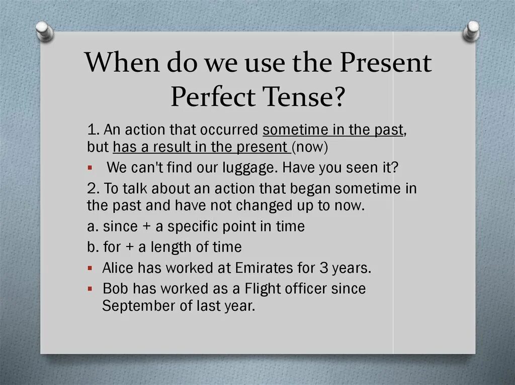 When do we use the present perfect Tense?. When do we use the past perfect Tense?. When we use present perfect. Present perfect use. Use the present perfect negative