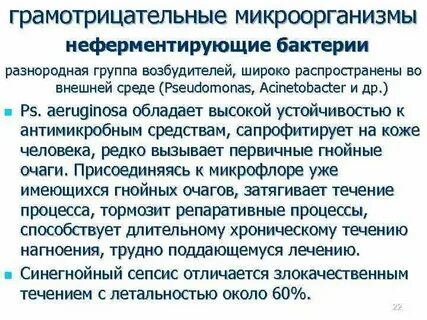 Грамотрицательные условно патогенные микроорганизмы