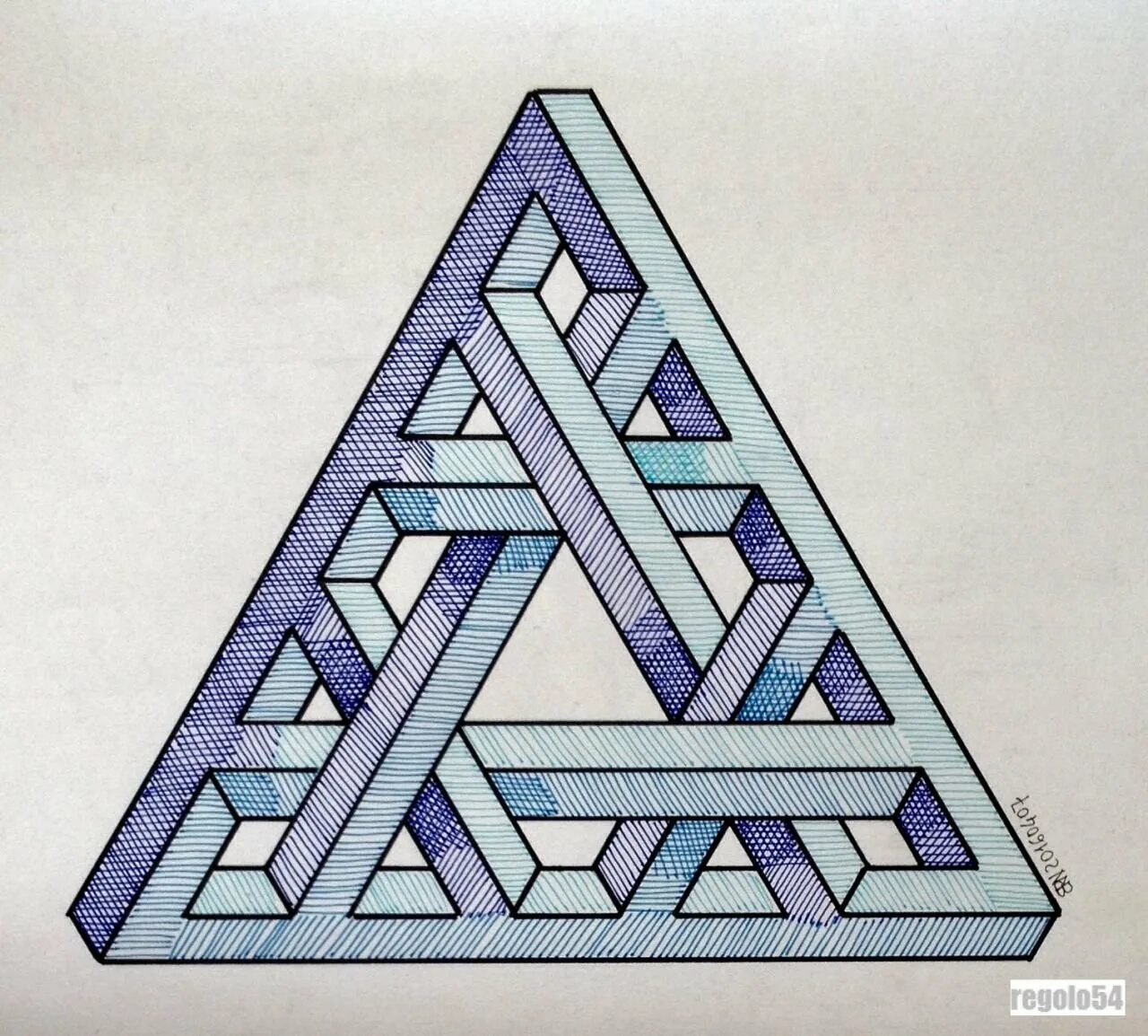Геометрический рисунок треугольники. Треугольник Пенроуза Эшер. Три пересекающиеся плоскости Эшер. Роджер Пенроуз треугольник. Фигуры Эшера треугольник.