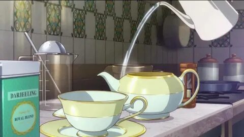 He drink tea