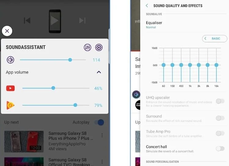 Как увеличить звук наушников на андроиде. Приложение эквалайзер для блютуз наушников. Настройка эквалайзера на чистый звук самсунг. Звуки на приложения в самсунге. Модель Samsung регулировка громкости на задней крышке.